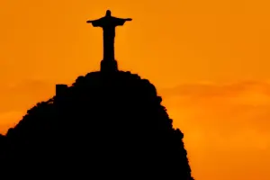Cristo Redentor ao Entardecer