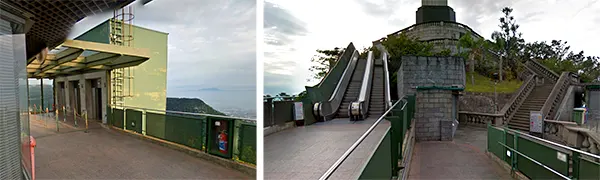 Elevadores e escadas rolantes do Cristo Redentor