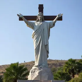 Estátua de Jesus no Líbano