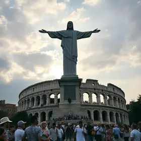 Cristo Redentor e Coliseu