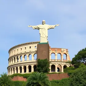 Cristo Redentor e Coliseu