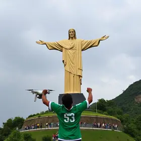 Cristo Redentor Neymar homenagem