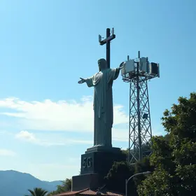 rede 5G no Cristo Redentor