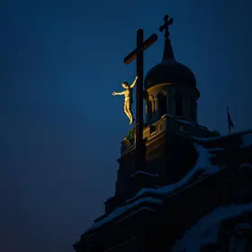 russos invadem e escalam Cristo Redentor